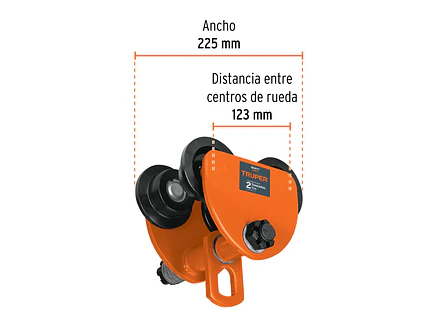 Trole de carga para vigas IPS e IPR, ajustable, 2 Ton