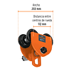 Trole de carga para vigas IPS e IPR, ajustable, 1 Ton