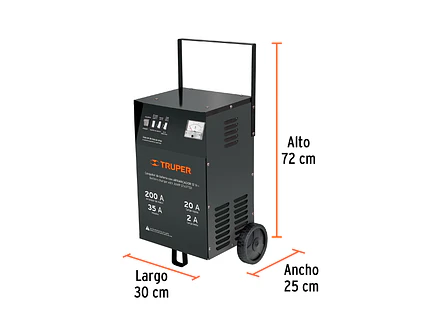 Cargador de baterías 200 A Truper 13029 - Foto 2 | aztools.co