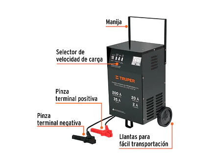 Cargador de baterías 200 A Truper 13029 - Foto 3 | aztools.co