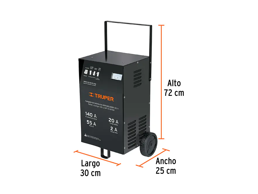 Cargador de baterías 140 A Truper 13028 - Foto 2 | aztools.co