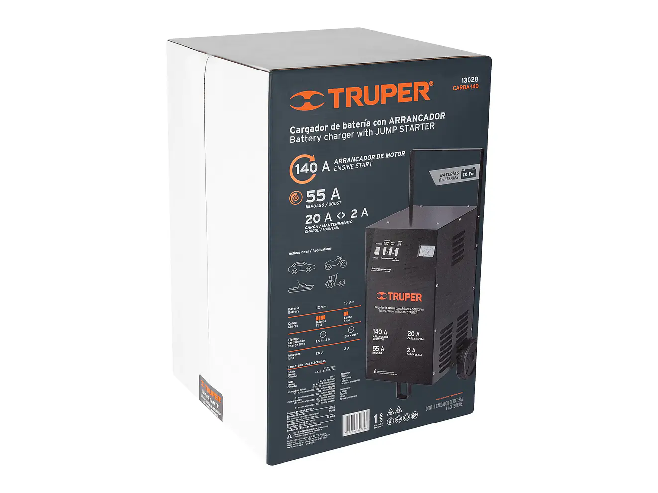 Cargador de baterías 140 A Truper 13028 - Foto 4 | aztools.co