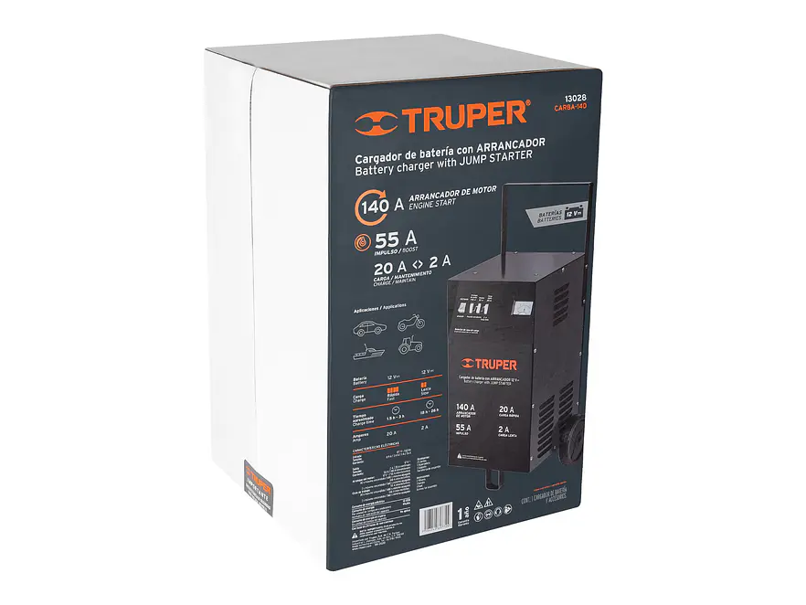 Cargador de baterías 140 A Truper 13028 - Foto 4 | aztools.co