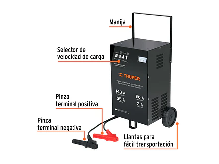 Cargador de baterías 140 A Truper 13028 - Foto 3 | aztools.co