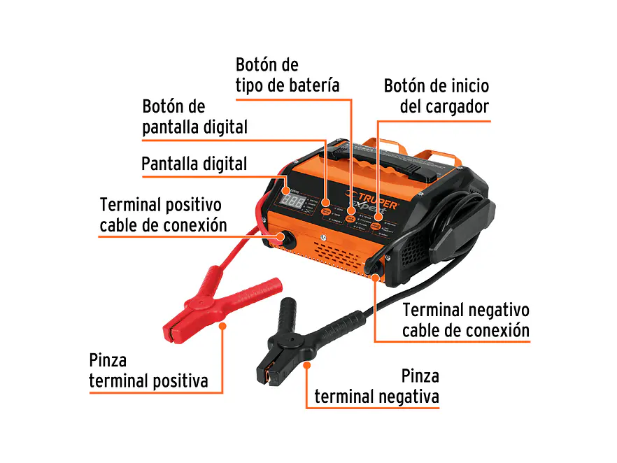 Cargador Baterías Truper 12889 50A 12V Automático - Foto 3 | aztools.co
