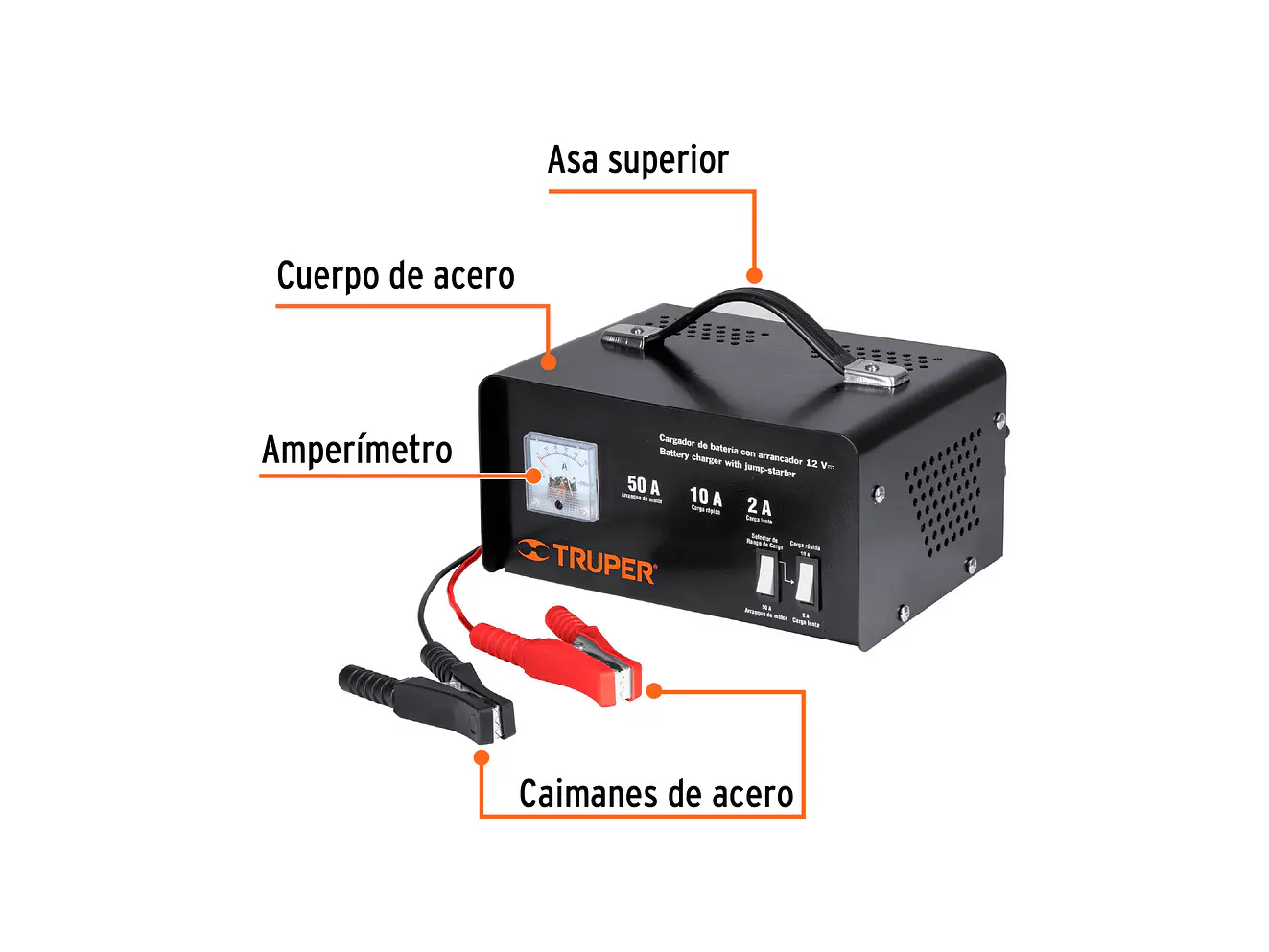 Cargador Baterías Truper 13027 50A 12V - Foto 3 | aztools.co