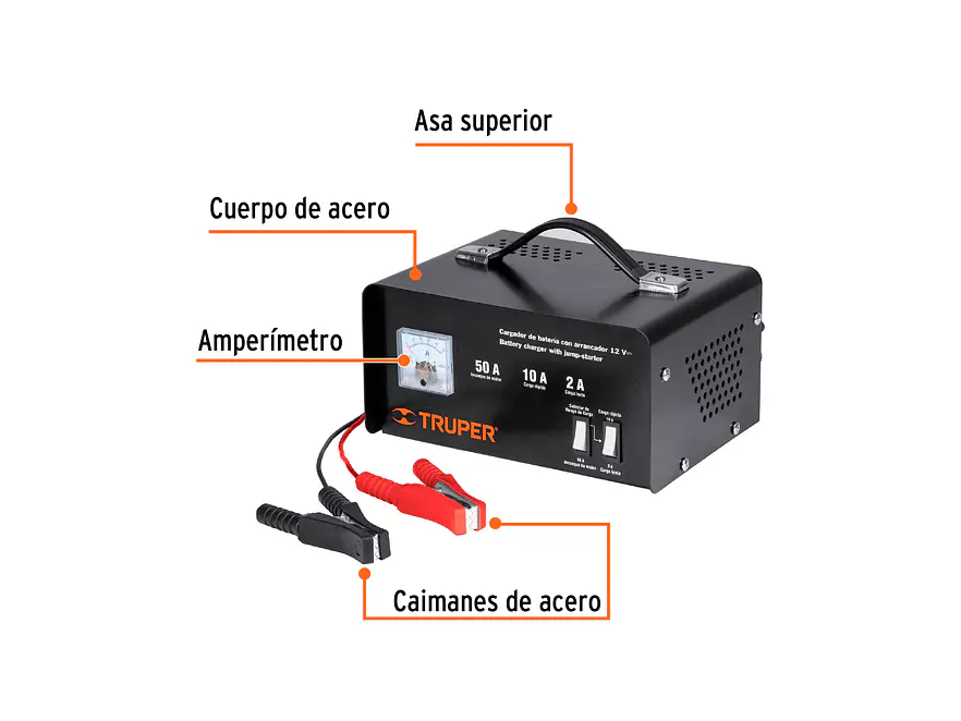 Cargador Baterías Truper 13027 50A 12V - Foto 3 | aztools.co