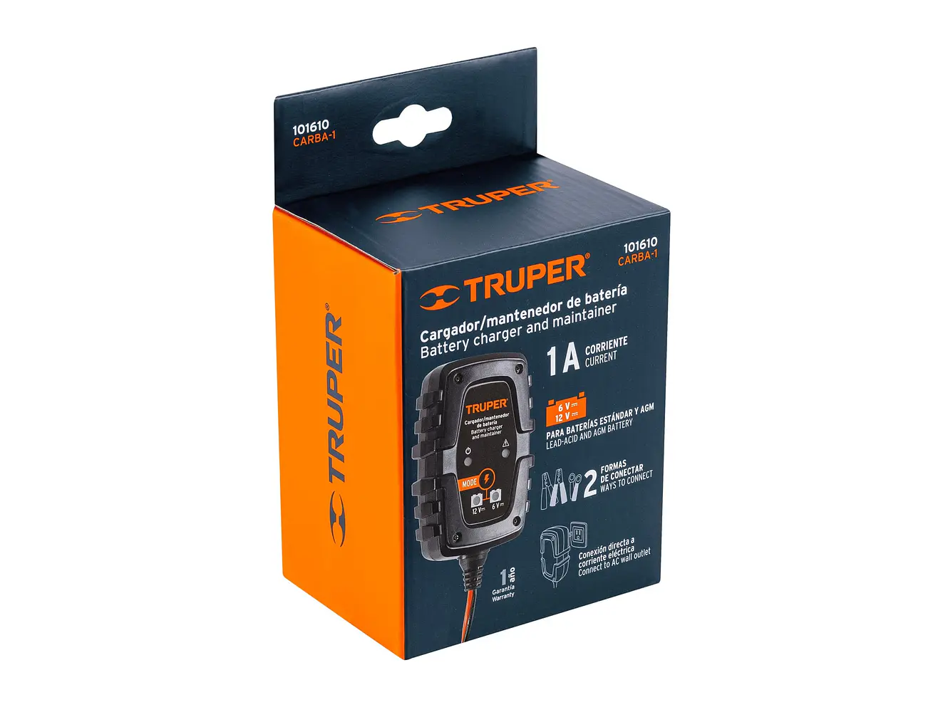 Cargador Baterías Truper 101610 1A 6V/12V  - Foto 4 | aztools.co