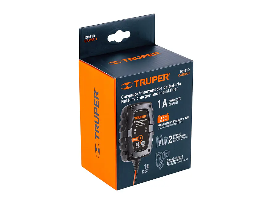 Cargador Baterías Truper 101610 1A 6V/12V  - Foto 4 | aztools.co