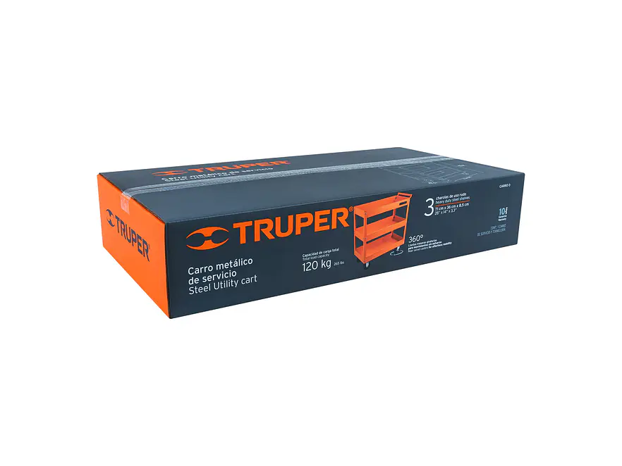 Carro de servicio, 3 charolas Truper 11528 - Foto 4 | aztools.co