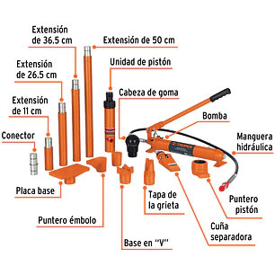 Porto power hidráulico Truper 14841, 10 toneladas 