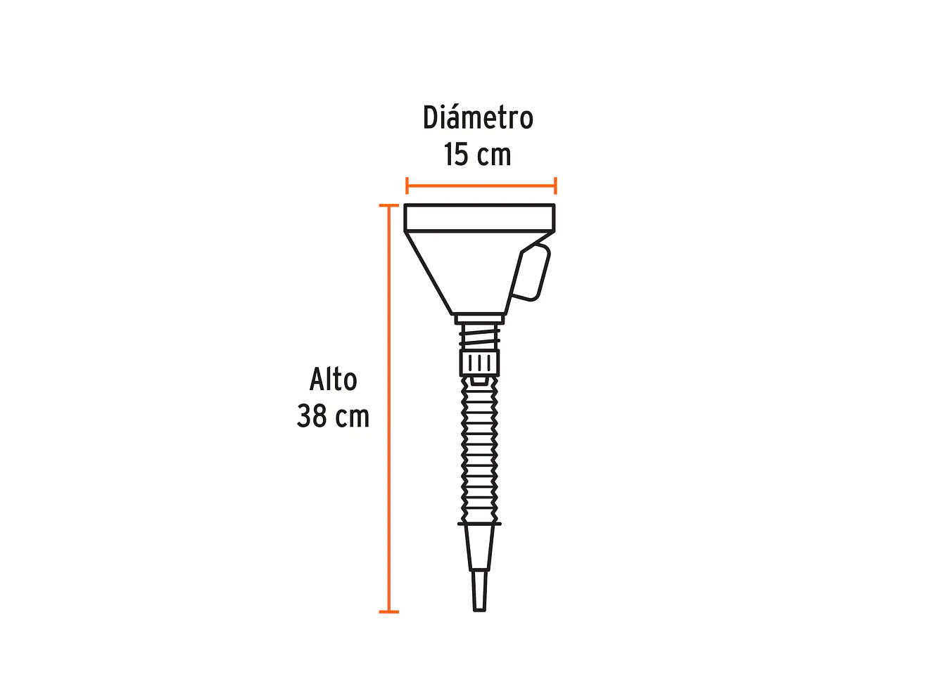 Embudo plástico flexible con filtro 5' TRUPER 11207 - Foto 4 | aztools.co