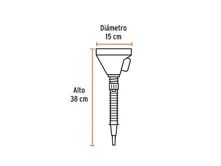 Embudo plástico flexible con filtro 5' TRUPER 11207 - Foto 4 | aztools.co