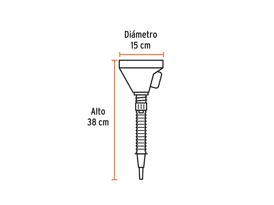 Embudo plástico flexible con filtro 5' TRUPER 11207 - Foto 4 | aztools.co
