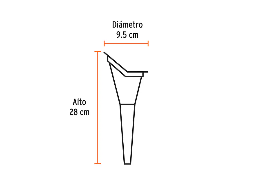 Embudo plástico 2.5' TRUPER 11205 - Foto 3 | aztools.co