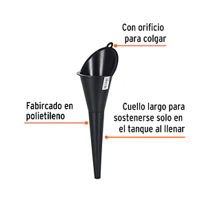 Embudo plástico 2.5' TRUPER 11205