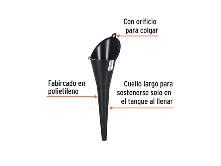 Embudo plástico 2.5' TRUPER 11205 - Foto 2 | aztools.co