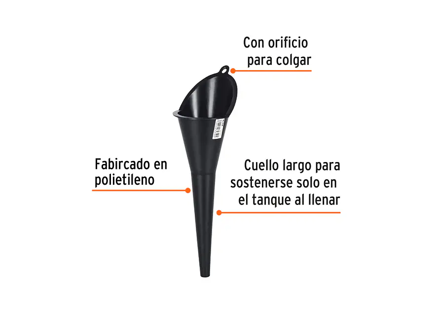 Embudo plástico 2.5' TRUPER 11205 - Foto 2 | aztools.co