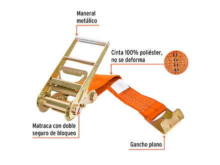 Sujetadores con matraca, carga máxima 7500 kg Truper 10314 - Foto 2 | aztools.co