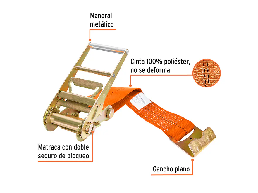 Sujetadores con matraca, carga máxima 7500 kg Truper 10314 - Foto 2 | aztools.co