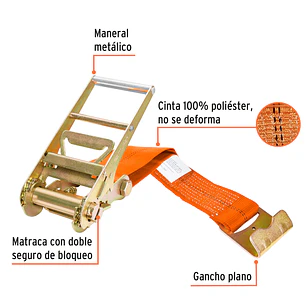 Sujetadores con matraca, carga máxima 6000 kg Truper 10313