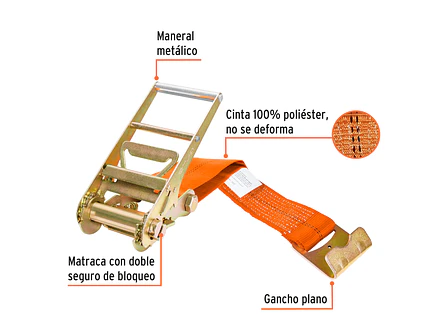 Sujetadores con matraca, carga máxima 6000 kg Truper 10313 - Foto 2 | aztools.co