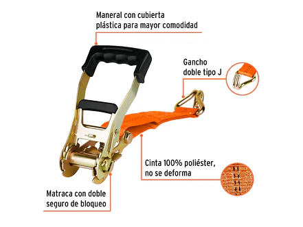 Sujetadores con matraca, carga máxima 5000 kg Truper 19287 - Foto 2 | aztools.co