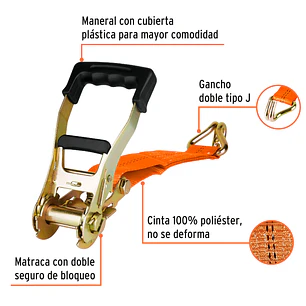 Eslinga con ratchet, carga máxima 3000 kg Truper 19286