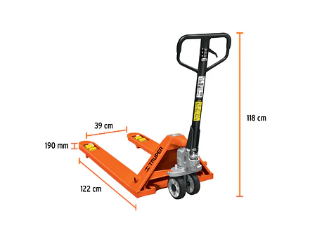 Estibador Truper 15081 2 toneldas, Elevación máx. 190mm - No rayan superficies - Foto 2 | aztools.co