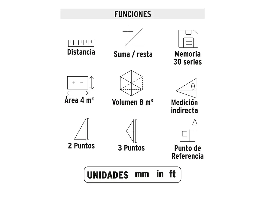 Medidor láser de distancia Truper 100374, 100m Luz verde - Foto 4 | aztools.co