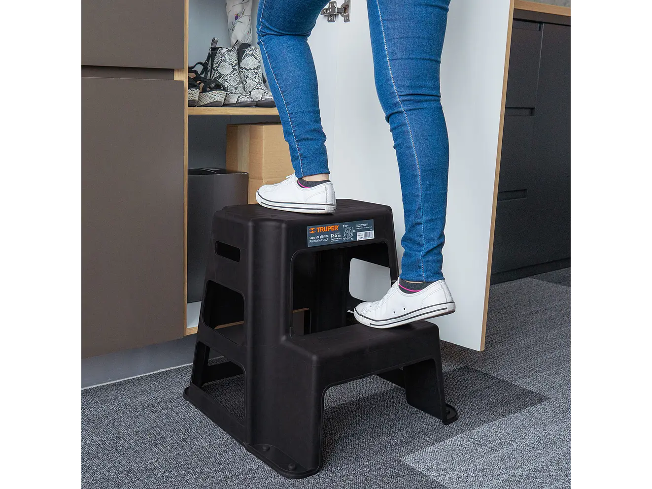 Taburete de 2 escalones TRUPER 10499 - Foto 4 | aztools.co