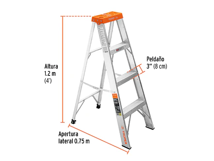 Escalera de tijera Truper 10435 tipo 2, 3 escalones  - Foto 2 | aztools.co