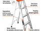 Escalera de tijera Truper 10435 tipo 2, 3 escalones  - Miniatura 3 | aztools.co