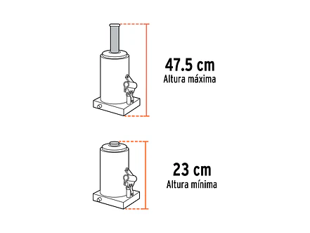 Gato de botella Truper 14820, 16 toneladas  - Foto 3 | aztools.co