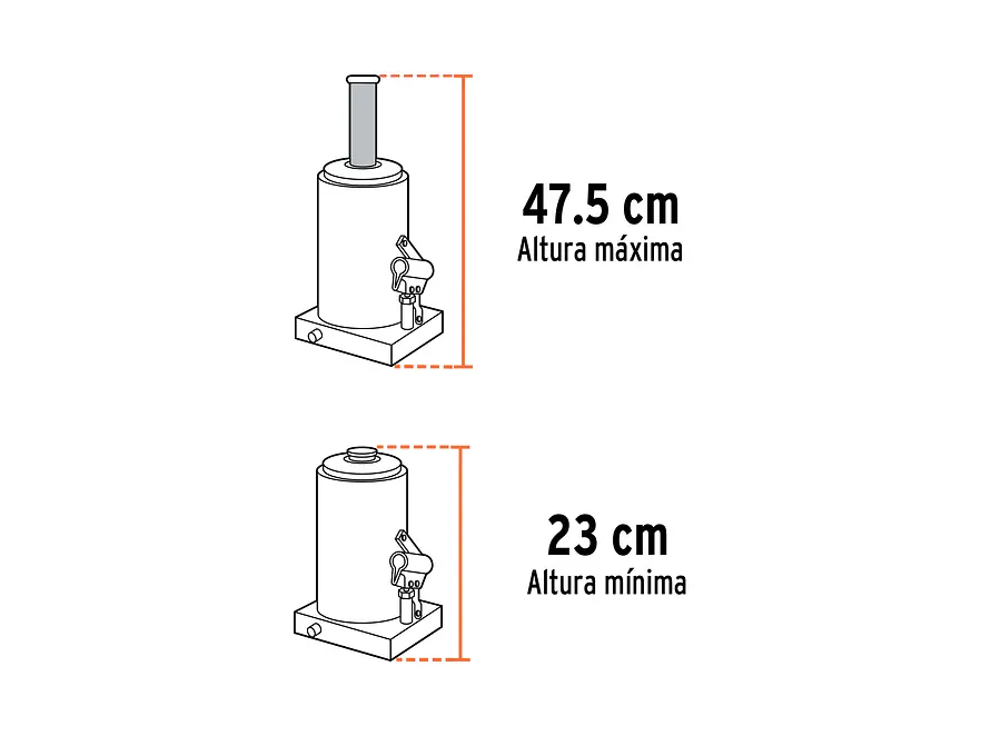 Gato de botella Truper 14820, 16 toneladas  - Foto 3 | aztools.co
