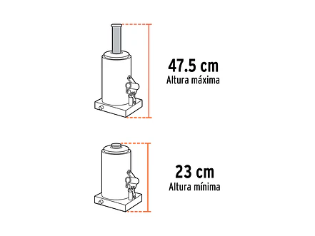 Gato de botella Truper 14818, 12 toneldas - Foto 3 | aztools.co