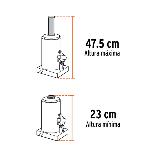 Gato de botella, 12 tons TRUPER 14818