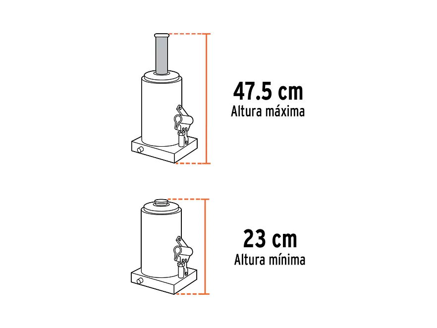 Gato de botella Truper 14818, 12 toneldas - Foto 3 | aztools.co