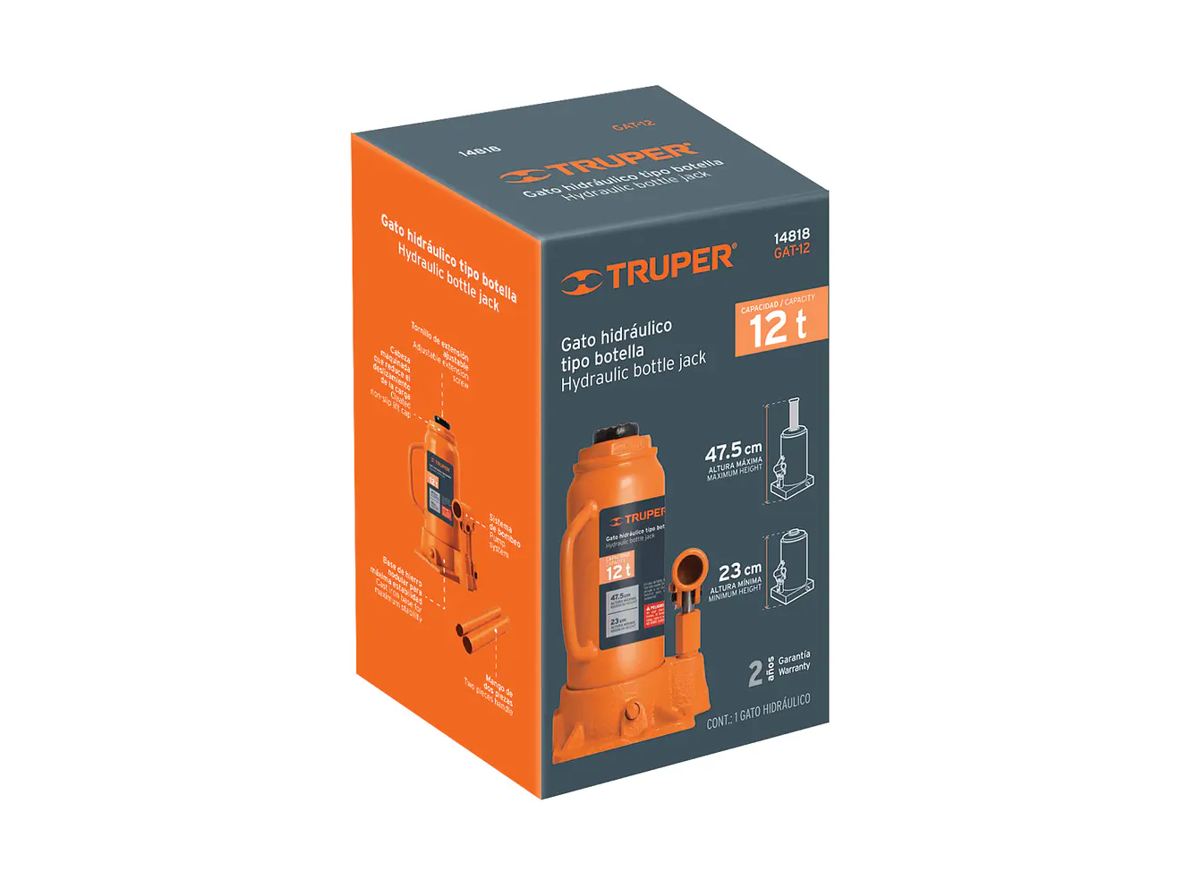 Gato de botella Truper 14818, 12 toneldas - Foto 4 | aztools.co