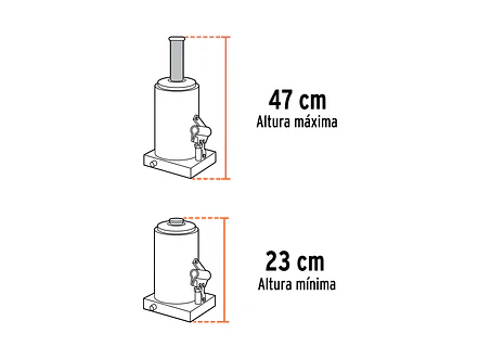 Gato de botella Truper 14816, 8 toneladas  - Foto 3 | aztools.co