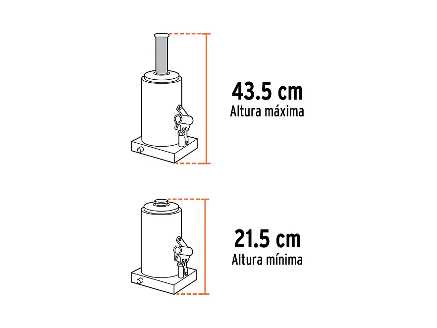 Gato de botella Truper 14814, 6 toneladas  - Foto 3 | aztools.co