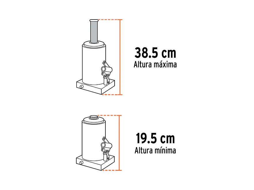 Gato de botella Truper 14812, 4 toneladas  - Foto 3 | aztools.co