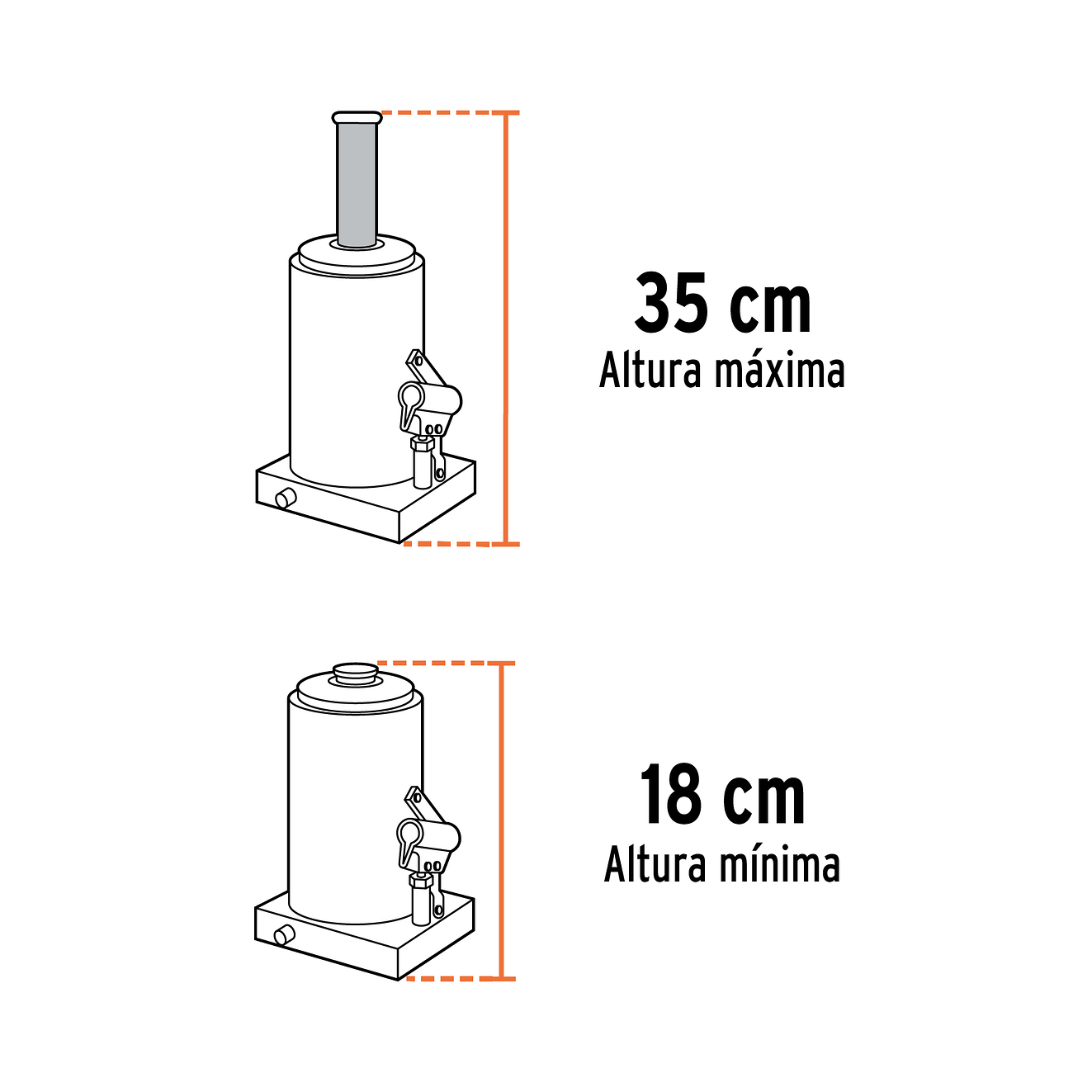 Gato de botella Truper 14810, 2 toneldas 3