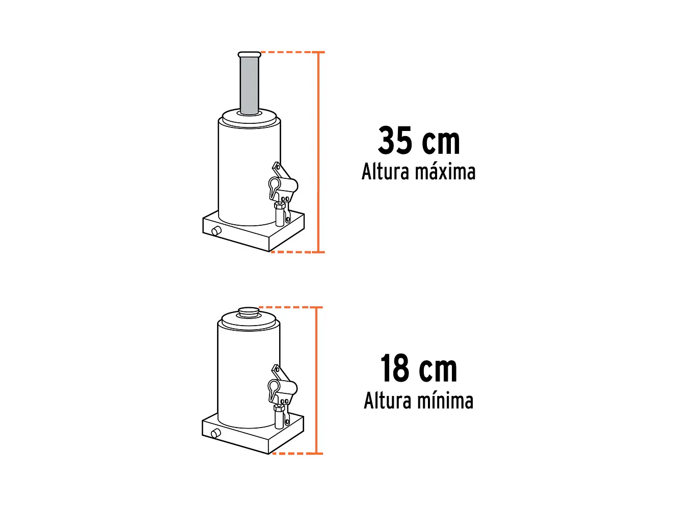 Gato de botella Truper 14810, 2 toneldas - Foto 3 | aztools.co