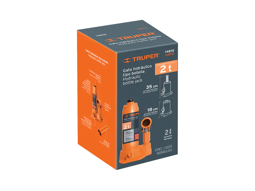 Gato de botella Truper 14810, 2 toneldas - Foto 4 | aztools.co