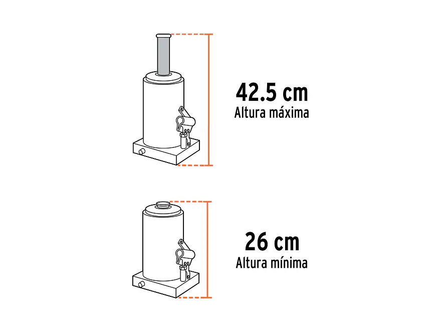 Gato de botella Truper 14819, 32 toneldas - Foto 3 | aztools.co
