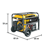 Generador eléctrico con motor a gasolina, 8 kW, Pretul