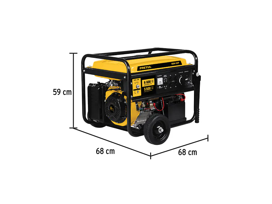 Planta Eléctrica Portátil PRETUL 26035 GEN-66P 6600W Gasolina (13 HP) - Foto 2 | aztools.co
