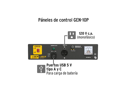 Planta Eléctrica a Gasolina Pretul GEN-10P 26033 2.9 HP 1000W 110V Monofásica - Foto 4 | aztools.co