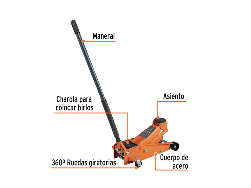 Gato Hidráulico Tipo Zorra Truper 14947 3 Toneladas + Maletín  - Foto 3 | aztools.co